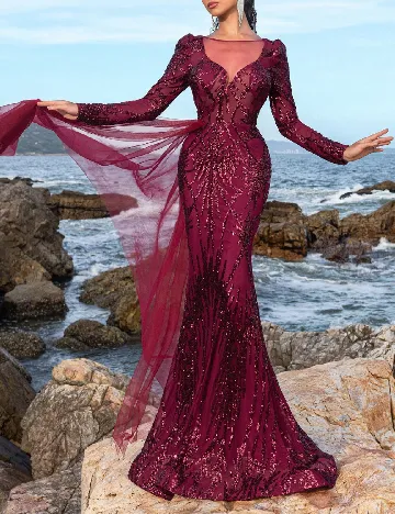 Rochie lunga Faeriesty, visiniu