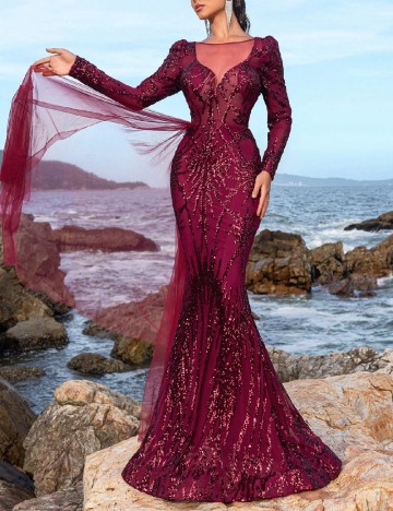 Rochie lunga Faeriesty, visiniu