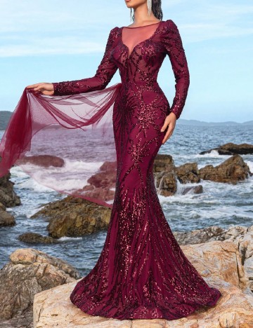 Rochie lunga Faeriesty, visiniu