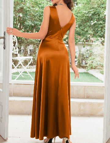 Rochie lunga MUXXN, portocaliu