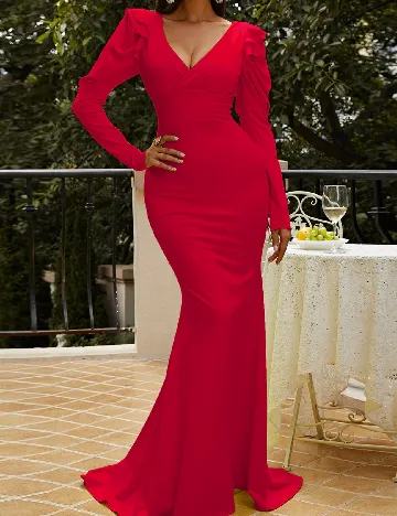 Rochie lunga Miss ord, rosu