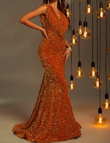Rochie lunga Faeriesty, portocaliu