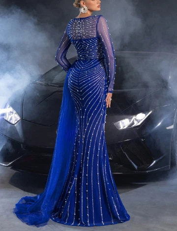 Rochie lunga Faeriesty, albastru