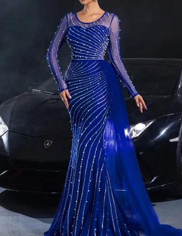 Rochie lunga Faeriesty, albastru