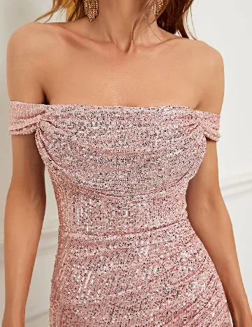 Rochie lunga Faeriesty, roz