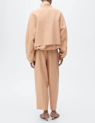 Jacheta Oversize Mango, crem