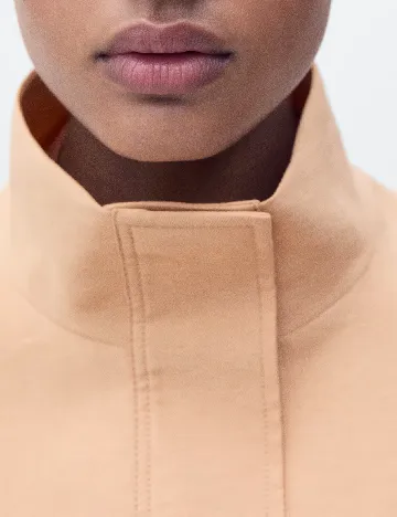 Jacheta Oversize Mango, crem