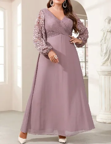 Rochie lunga Mgiacy Plus Size, mov