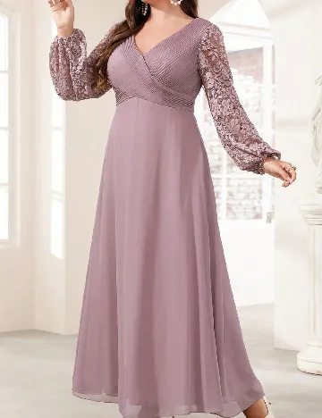 Rochie lunga Mgiacy Plus Size, mov