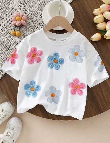 Tricou Shein Kids, alb