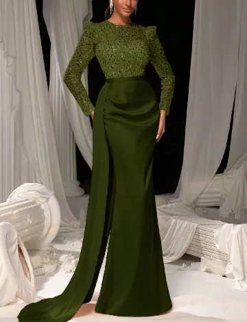 Rochie lunga Faeriesty, verde