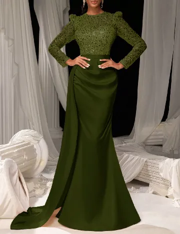 Rochie lunga Faeriesty, verde