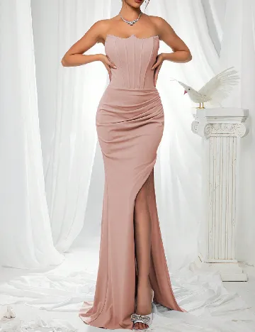 Rochie lunga VIPGIRL, roz