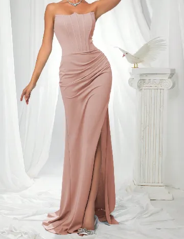 Rochie lunga VIPGIRL, roz