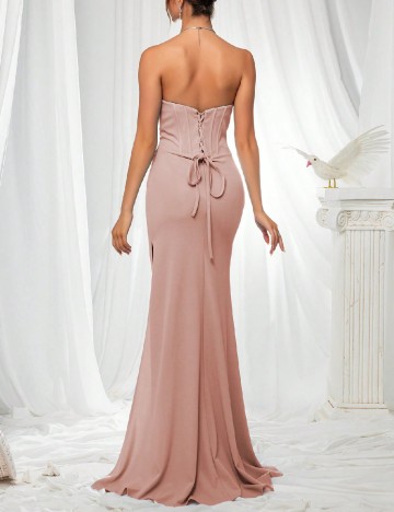 Rochie lunga VIPGIRL, roz