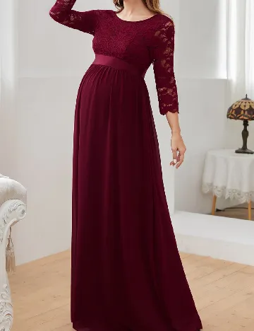 Rochie lunga Ever-Pretty Maternity, visiniu