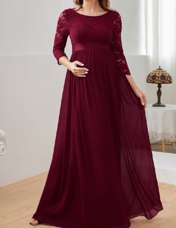 Rochie lunga Ever-Pretty Maternity, visiniu