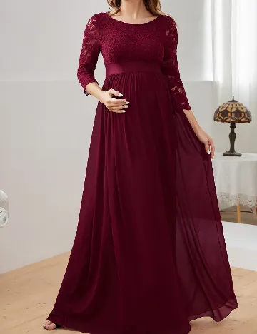 Rochie lunga Ever-Pretty Maternity, visiniu