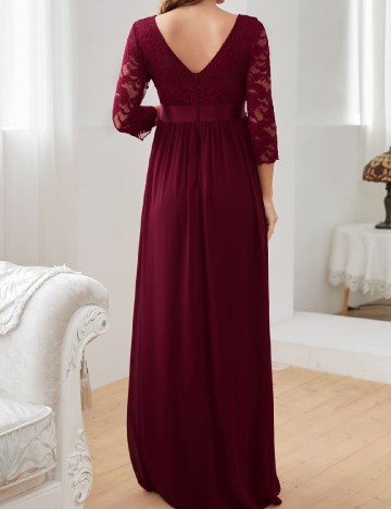 Rochie lunga Ever-Pretty Maternity, visiniu