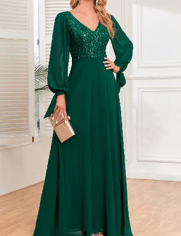 Rochie lunga SHEIN, verde inchis
