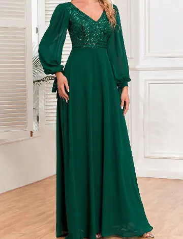 Rochie lunga SHEIN, verde inchis
