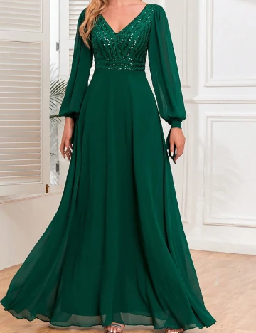 Rochie lunga SHEIN, verde inchis
