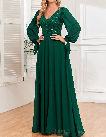 Rochie lunga SHEIN, verde inchis
