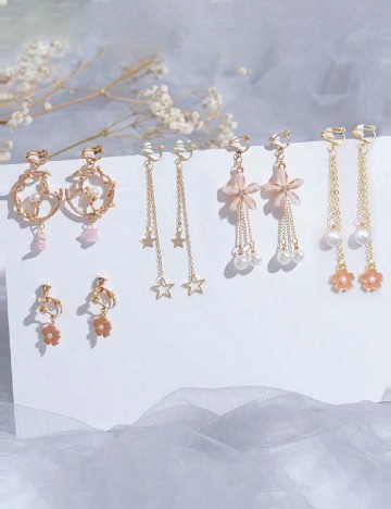 Set Cercei 5 perechi SHEIN, mix culori