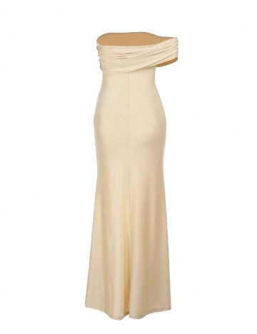 Rochie lunga SHEIN, crem