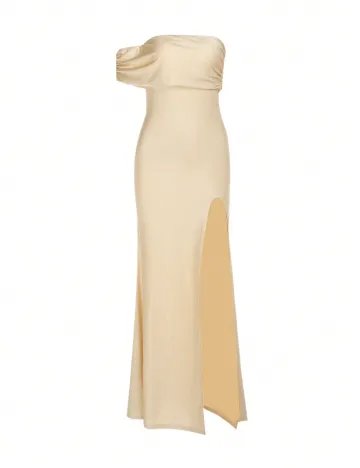 Rochie lunga SHEIN, crem