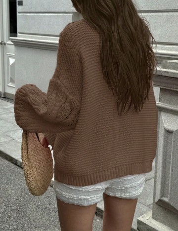 Pulover Oversize SHEIN, maro