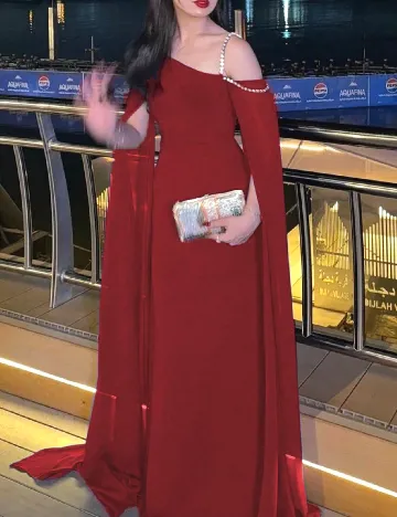Rochie lunga EONGOA, rosu