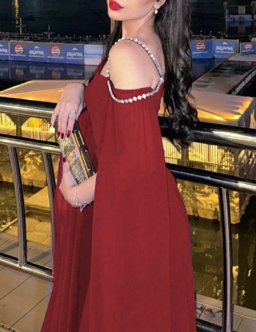 Rochie lunga EONGOA, rosu