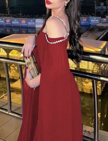 Rochie lunga EONGOA, rosu
