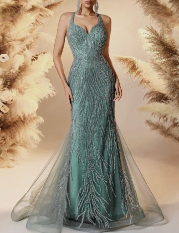 Rochie lunga SHEIN, turcoaz