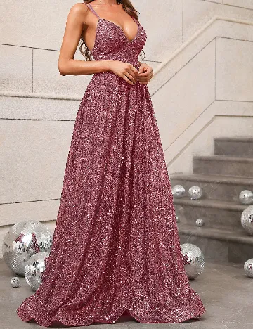 Rochie lunga Faeriesty, roz
