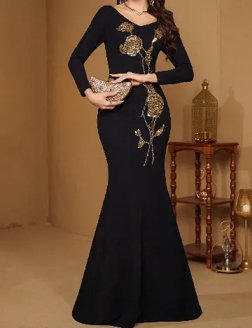 Rochie lunga Supgir, negru