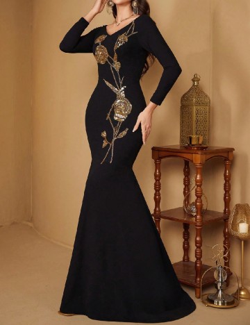Rochie lunga Supgir, negru