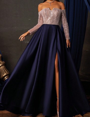 Rochie lunga Smilprince, bleumarin