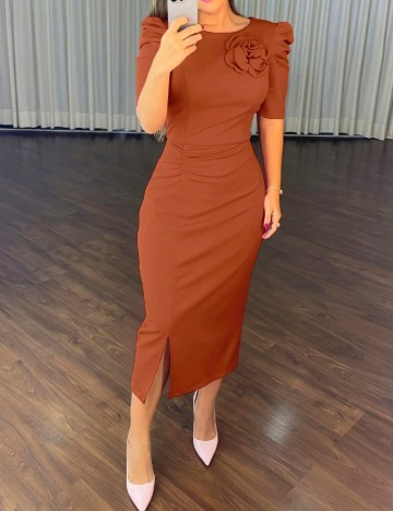 Rochie medie SHEIN, maro