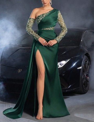 Rochie lunga Faeriesty, verde