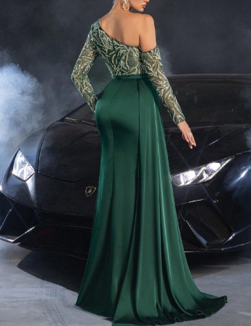 Rochie lunga Faeriesty, verde