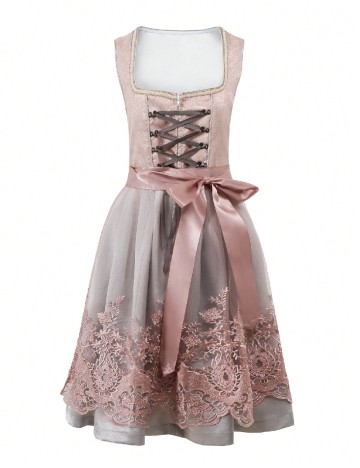 Rochie scurta SHEIN, roz/gri