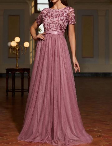 Rochie lunga Faeriesty, roz