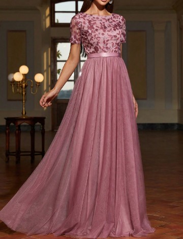 Rochie lunga Faeriesty, roz