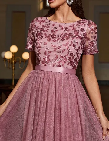 Rochie lunga Faeriesty, roz