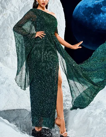 Rochie lunga UNITHORSE, verde