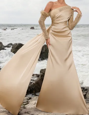 Rochie lunga SHEIN, crem
