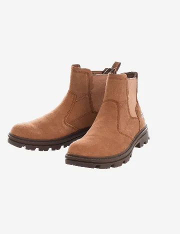 Ghete cu varf metalic CAT Footwear, maro