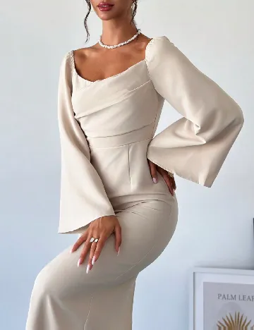 Rochie lunga SHEIN, crem
